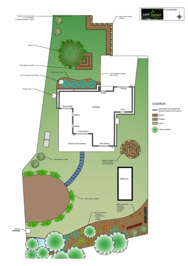 amenagement de jardin capp paysage bureau etudes - Plan d'aménagement 2D