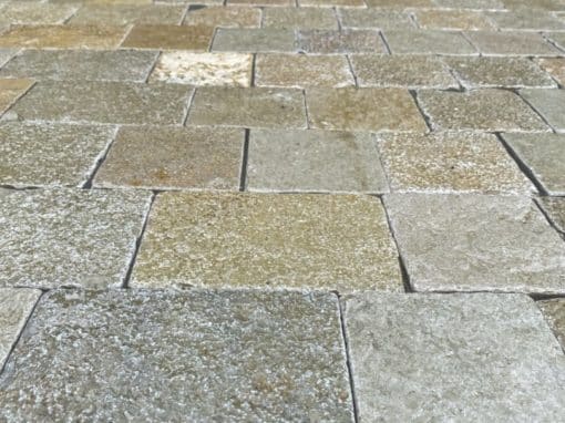 creation terrasse paves calcaire fouesnant 1