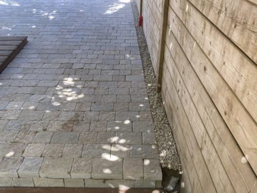 creation terrasse paves calcaire fouesnant 1