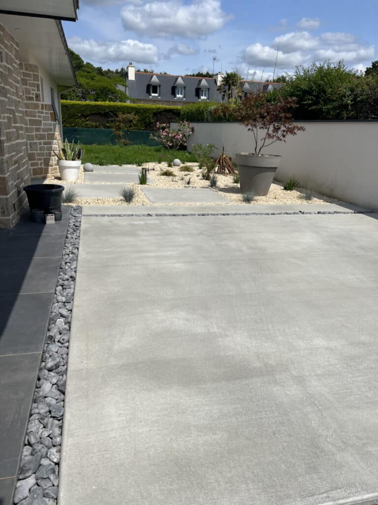 ALLEE beton balaye galets noir fouesnant - Fouesnant Bénodet