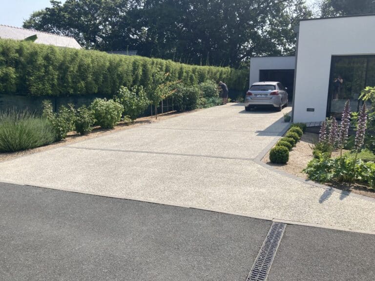 ALLEE beton desactive granite gris pleuven - Fouesnant Bénodet