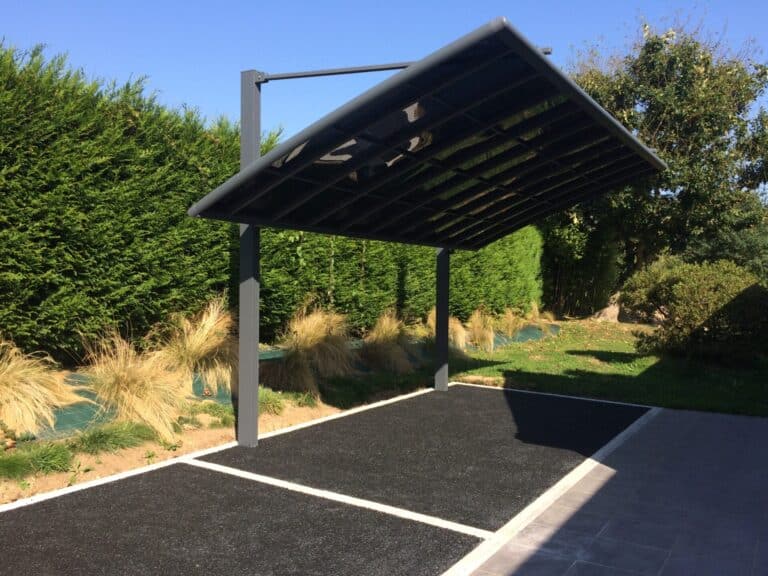CARPORT alu deporte enrobe chainette pave fouesnant - Fouesnant Bénodet