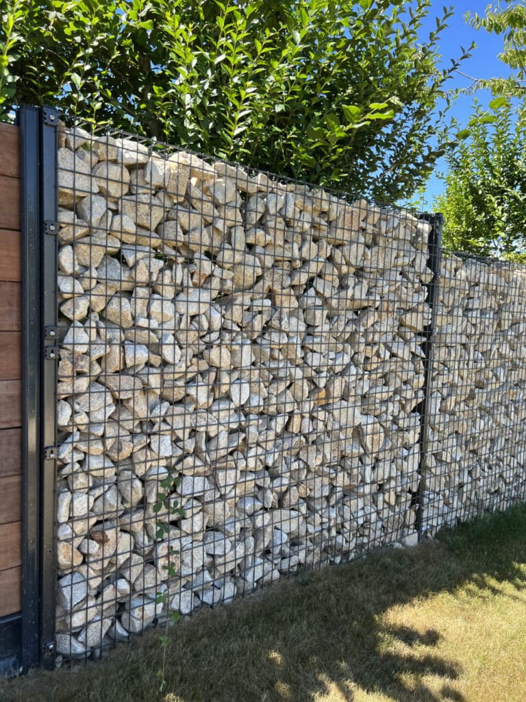 CLOTURE gabion granit pleuven - Fouesnant Bénodet