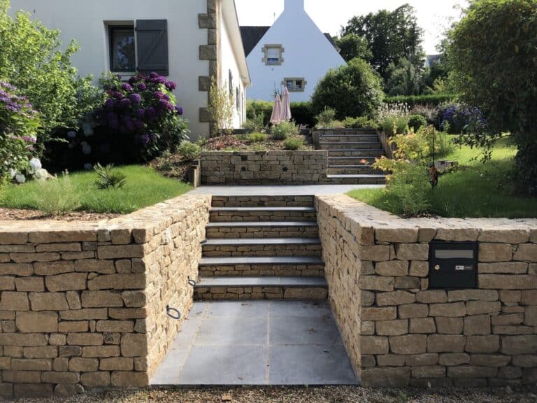 ESCALIER murets soutenement pierres seches la foret fouesnant - Fouesnant Bénodet