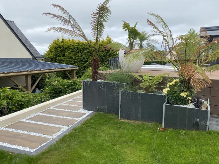 JARINIERE ardoisse massif pas japonais fouesnant - Fouesnant Bénodet