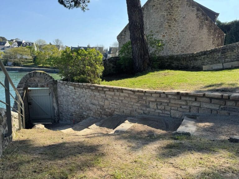 MURET pierres jointoyees combrit sainte marine 2 - Fouesnant Bénodet