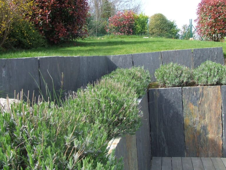 MURET soutenement massifs palis schiste verticaux la foret fouesnant - Fouesnant Bénodet