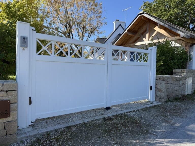 PORTAIL cadiou muret pierre seche beg meil - Fouesnant Bénodet