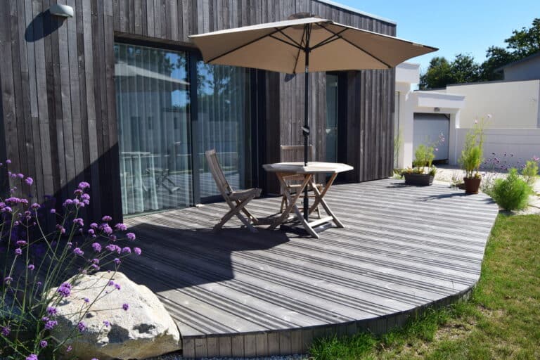 TERRASSE bois douglas formes arrondies fouesnant - Fouesnant Bénodet