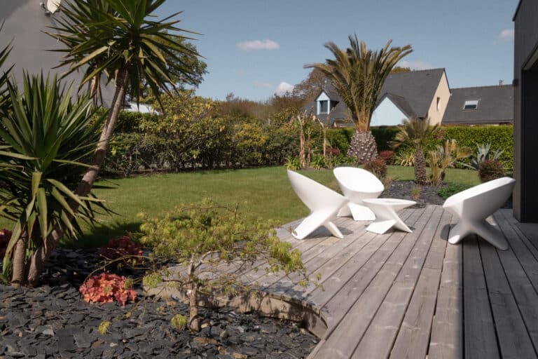 TERRASSE bois massifs mineral fouesnant - Fouesnant Bénodet