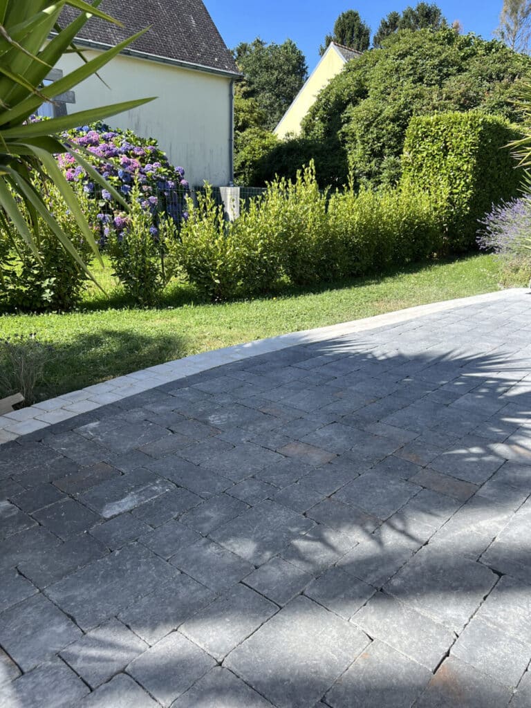 TERRASSE pavage beton gris benodet - Fouesnant Bénodet